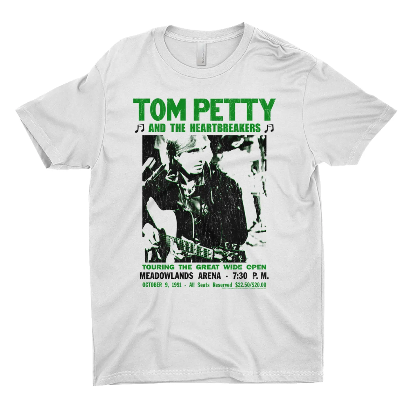 Tom Petty and the Heartbreakers T-Shirt | Meadow Lands Arena 1991 Concert Tom Petty Shirt