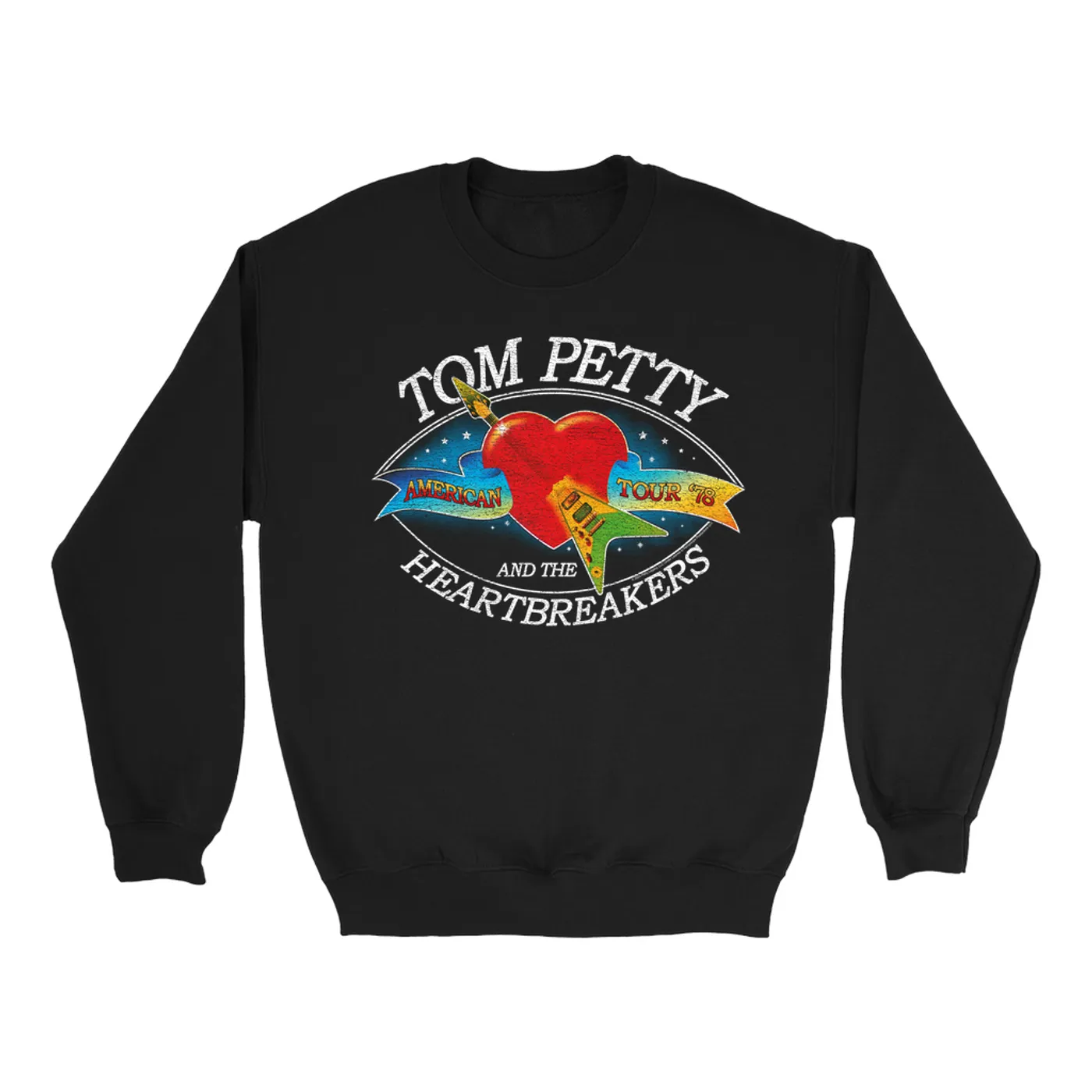 Tom Petty and the Heartbreakers Sweatshirt | American Tour '78 Logo Distressed Tom Petty Sweatshirt