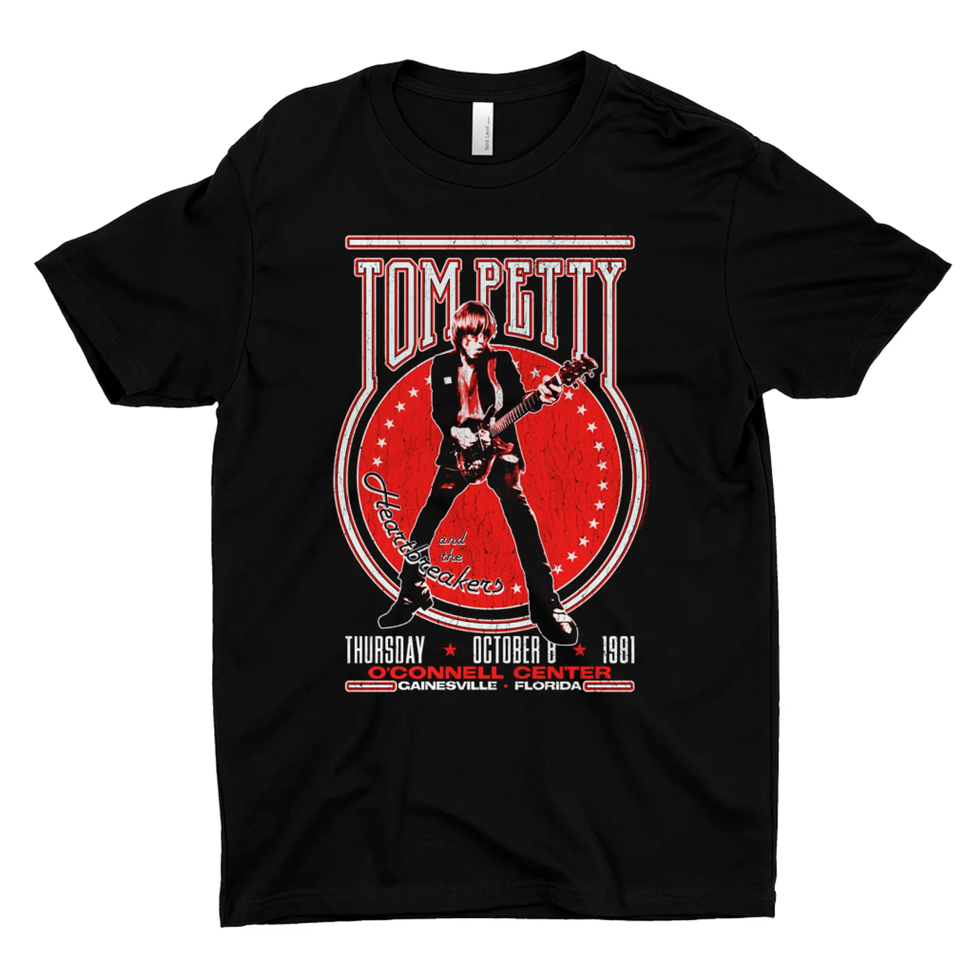 Tom Petty and the Heartbreakers T-Shirt | Gainesville Florida 1981 Concert (Merchbar Exclusive) Tom Petty Shirt