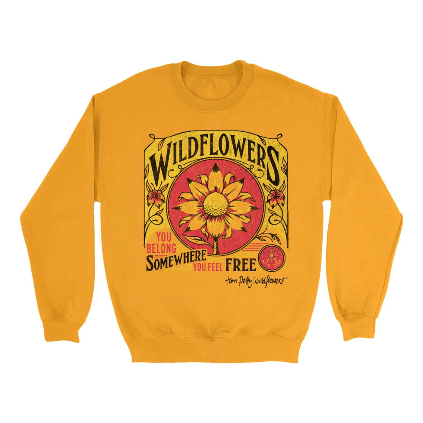 Tom Petty and the Heartbreakers Sweatshirt | Wildflowers Cover Art Tom Petty Sweatshirt