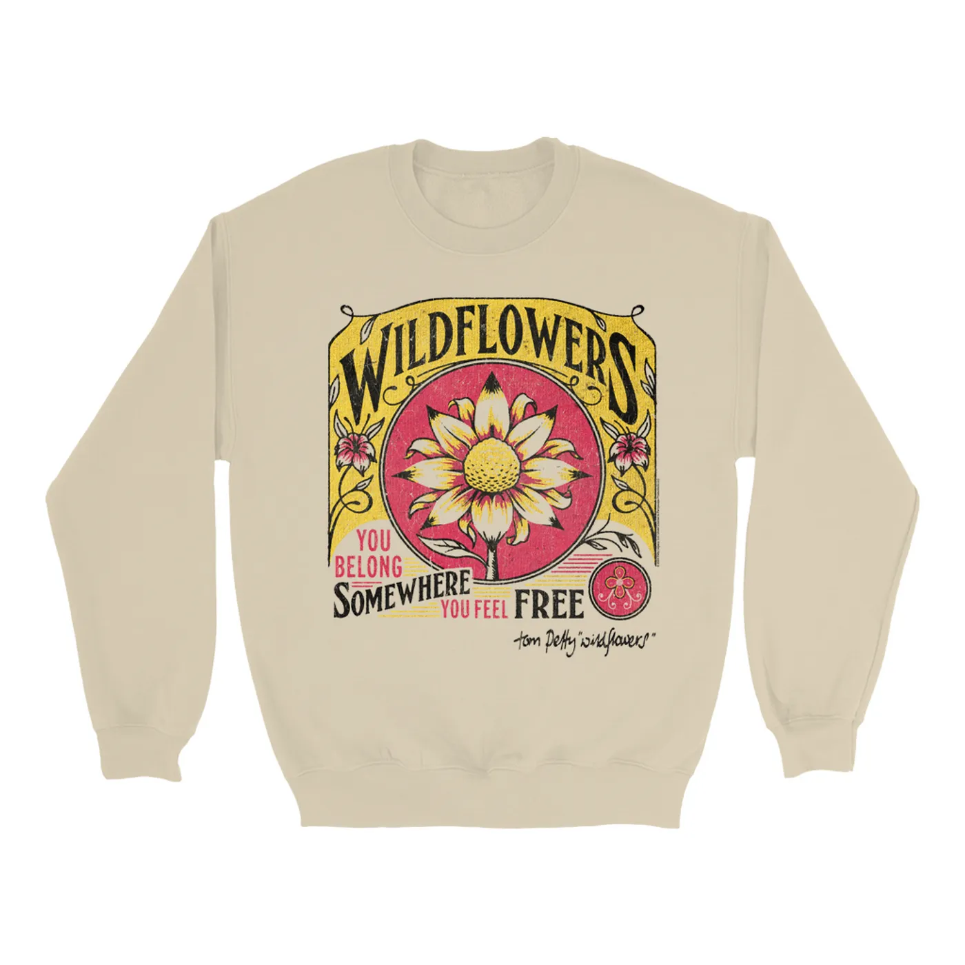 Tom Petty and the Heartbreakers Sweatshirt | Wildflowers Cover Art Tom Petty Sweatshirt