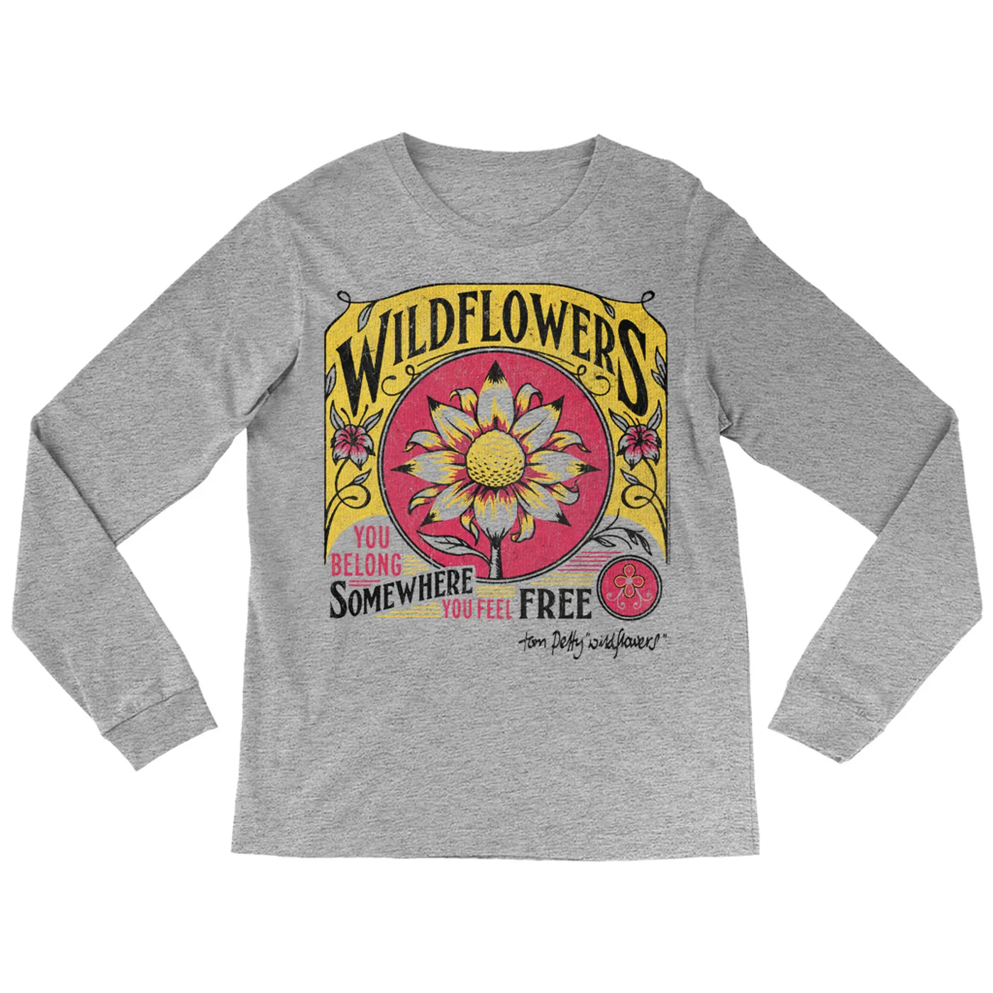 Tom Petty and the Heartbreakers Long Sleeve Shirt | Wildflowers Cover Art Tom Petty Shirt
