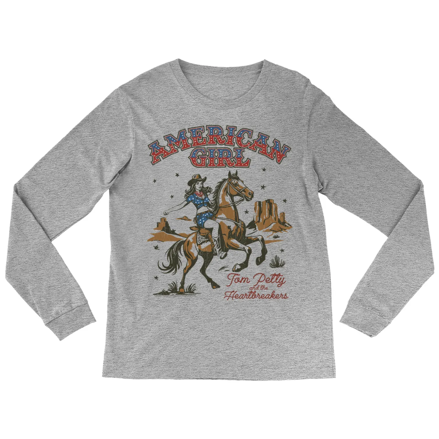 Tom Petty and the Heartbreakers Long Sleeve Shirt | American Girl Retro (Merchbar Exclusive) Tom Petty Shirt