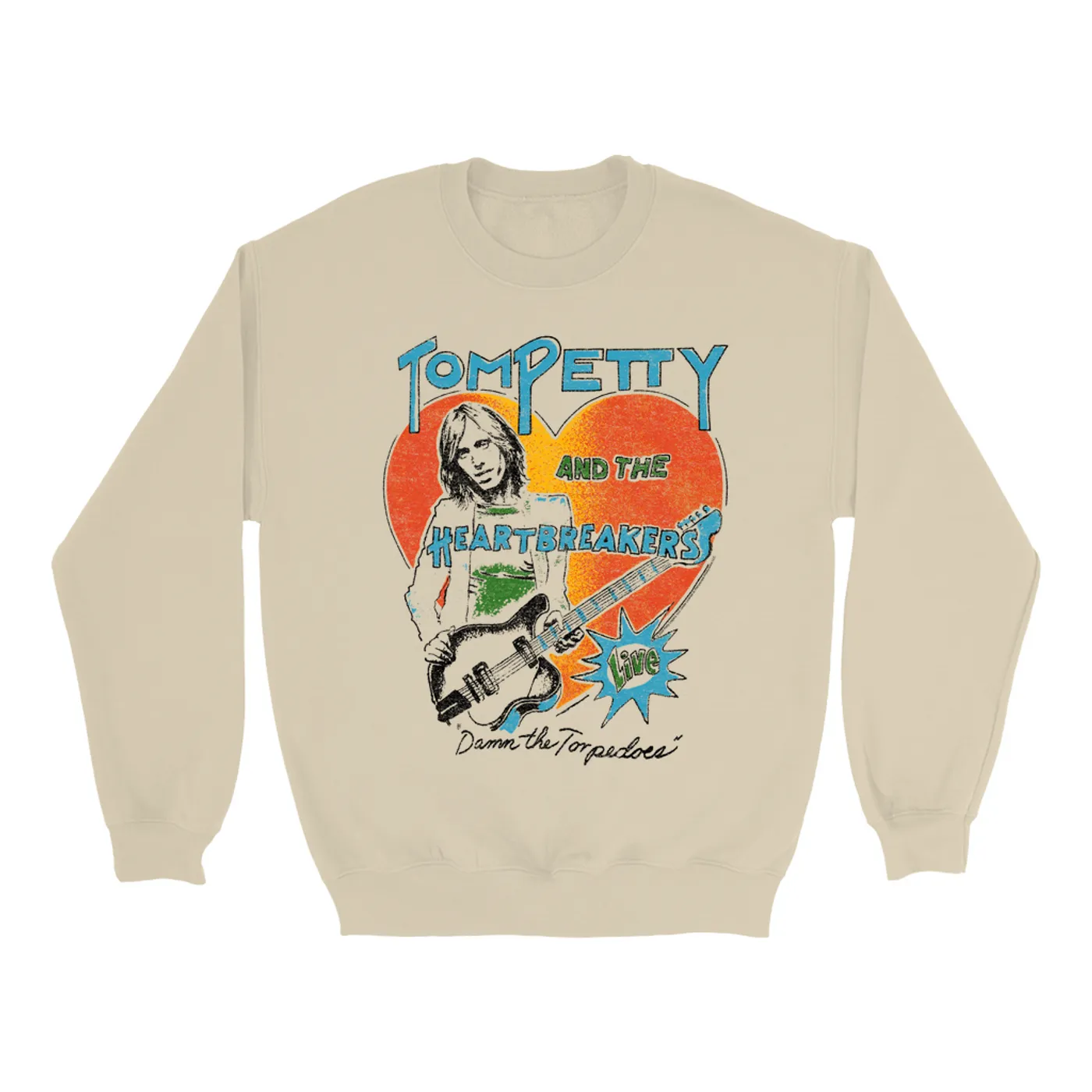 Tom Petty and the Heartbreakers Sweatshirt | LIVE! Damn The Torpedoes Distressed Tom Petty Sweatshirt