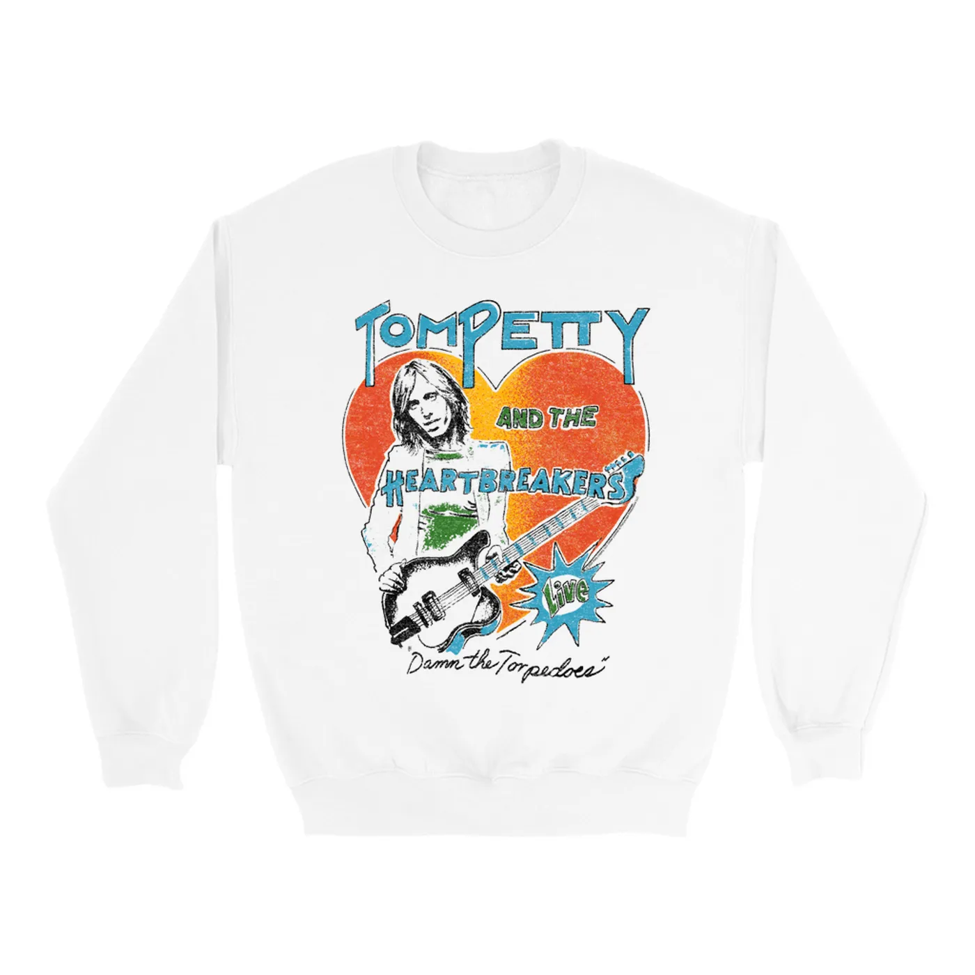 Tom Petty and the Heartbreakers Sweatshirt | LIVE! Damn The Torpedoes Distressed Tom Petty Sweatshirt