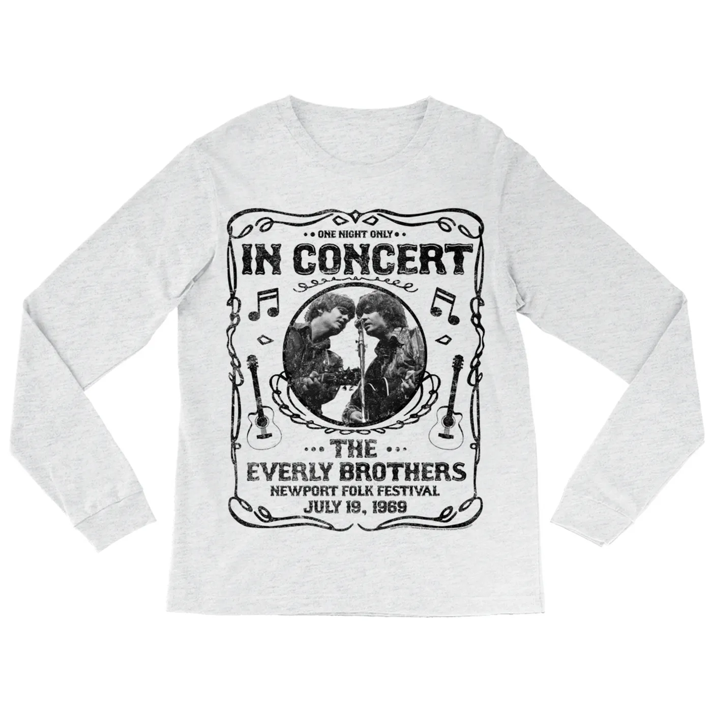 The Everly Brothers Long Sleeve Shirt | Newport Folk Festival Concert Distressed (Merchbar Exclusive) The Everly Brothers Shirt