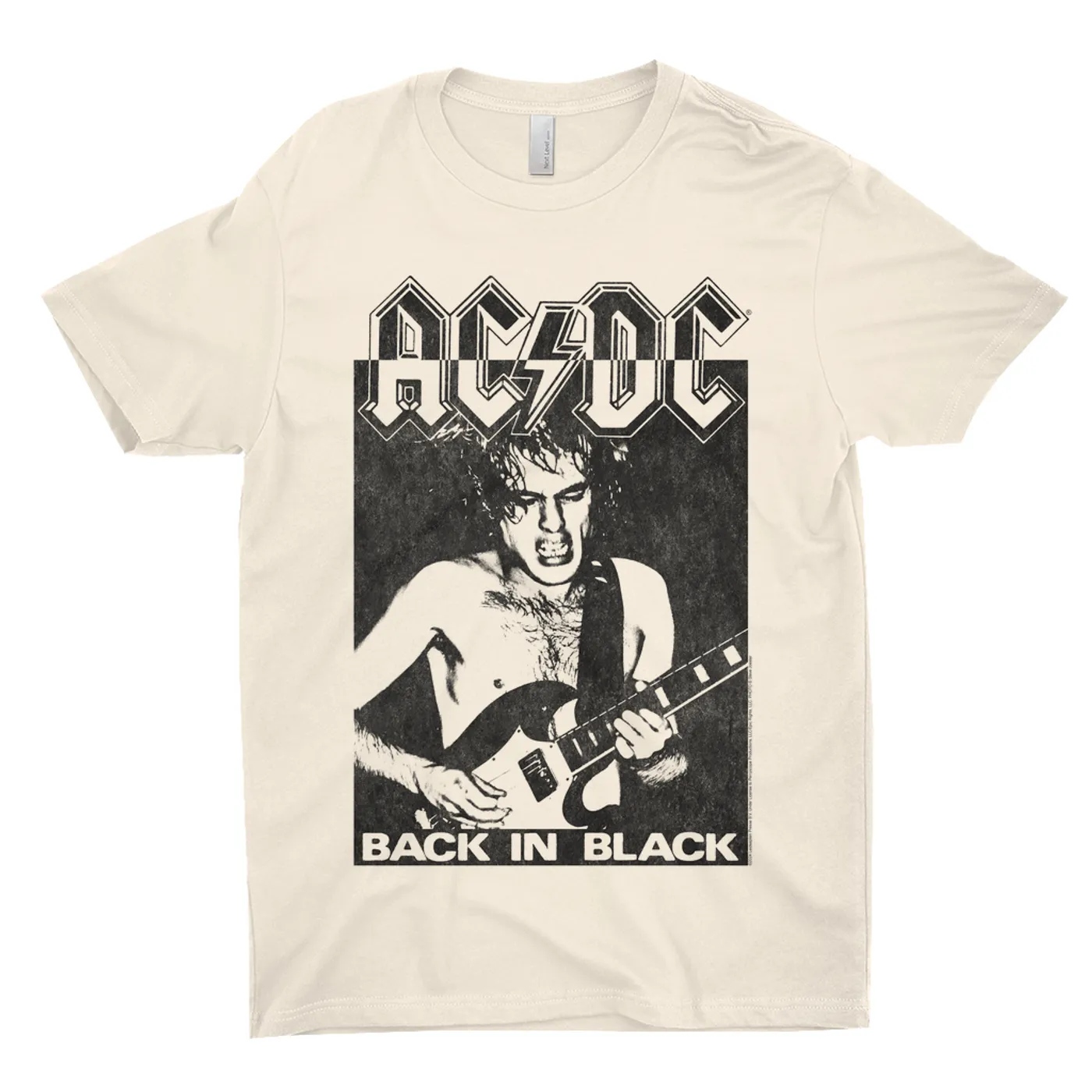 AC/DC T-Shirt | Contrasting Back In Black Distressed (Merchbar Exclusive) Shirt