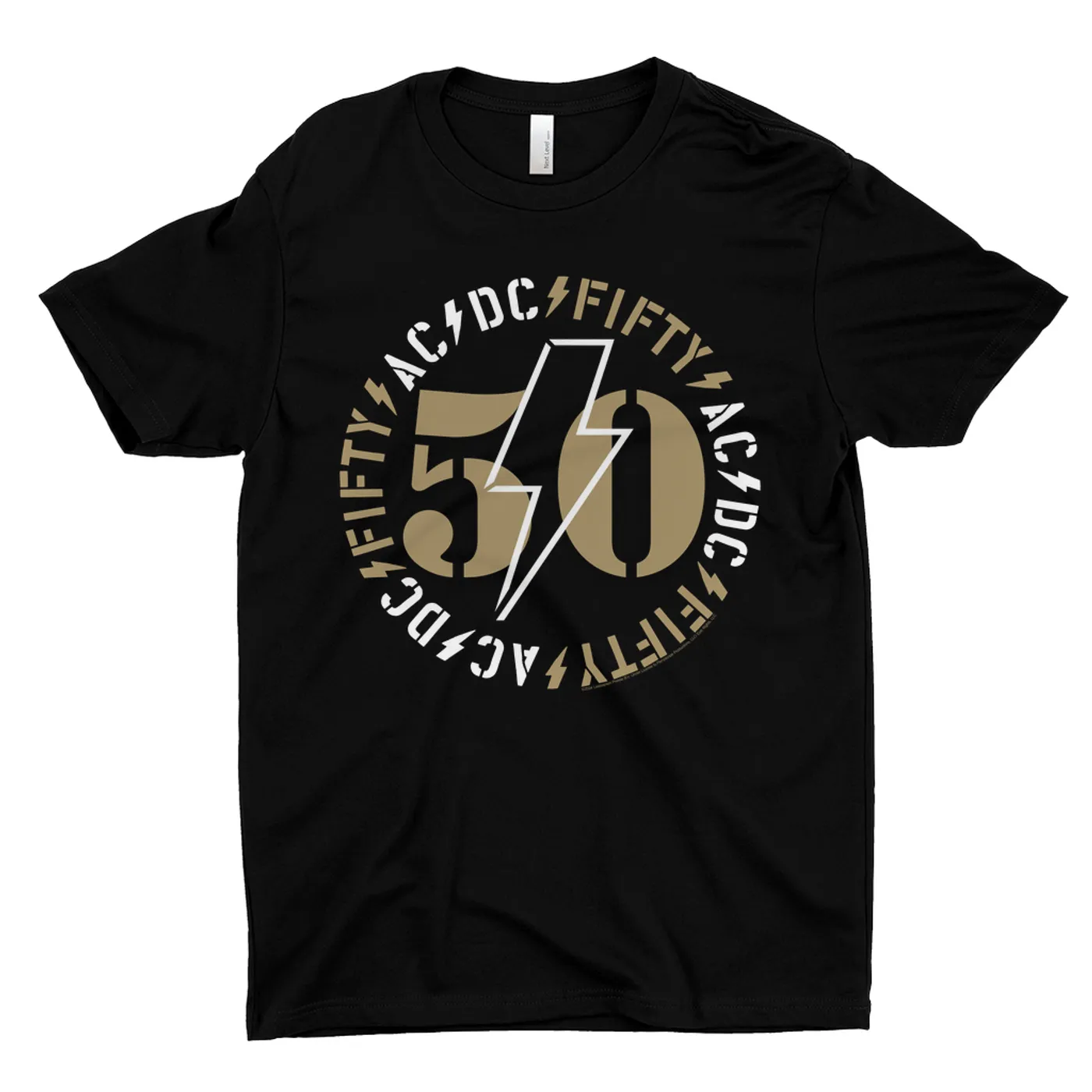 AC/DC T-Shirt | Tan 50th Anniversary ACDC Shirt