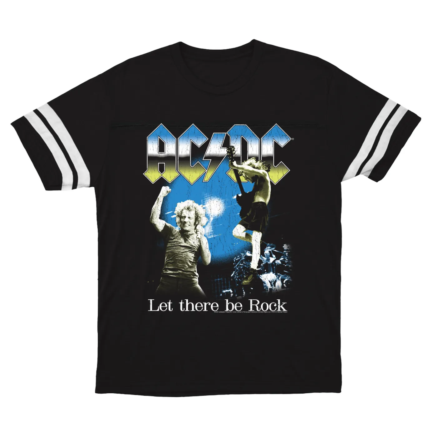 AC/DC T-Shirt | Let There Be Rock Live On Stage Distressed (Merchbar Exclusive) ACDC Football Shirt