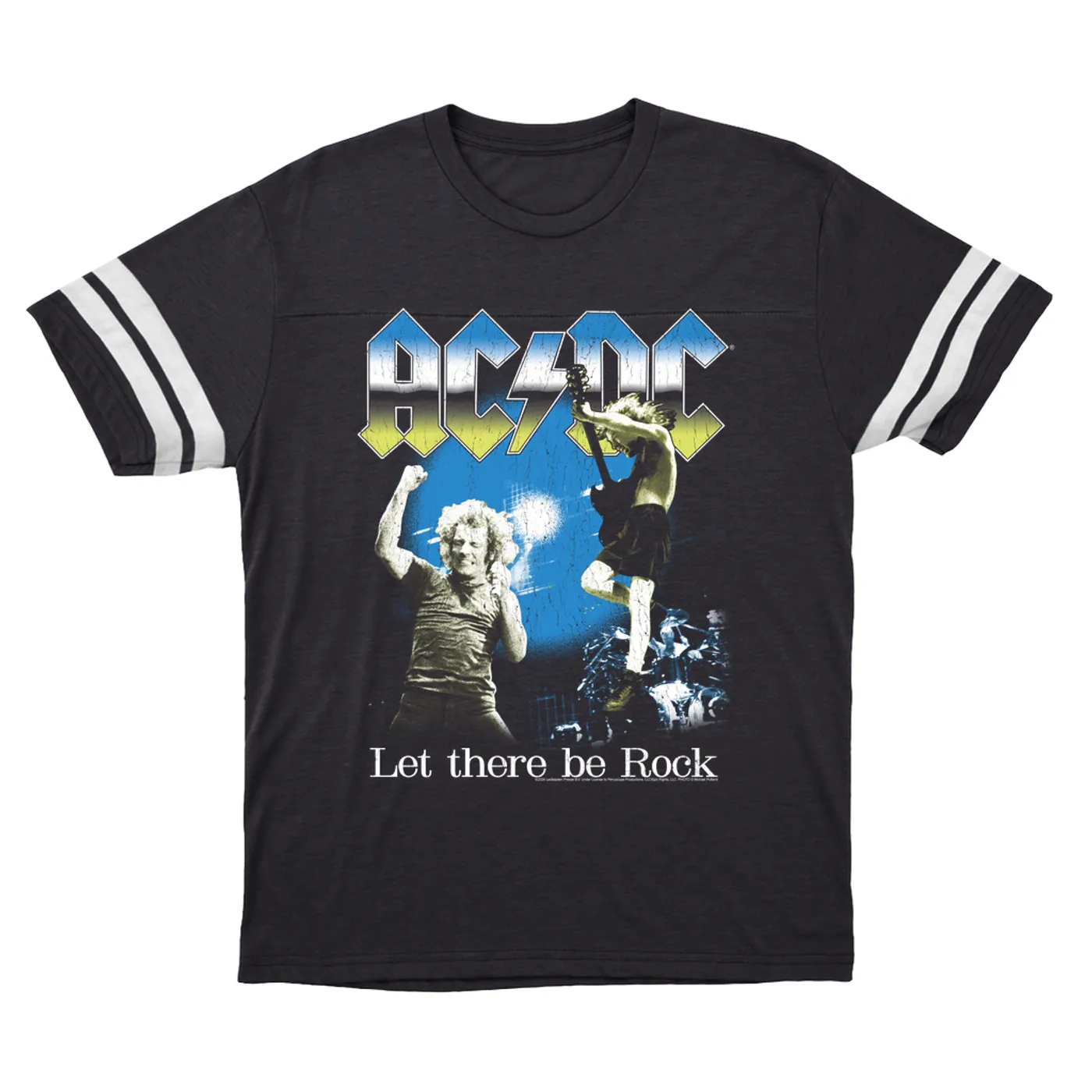 AC/DC T-Shirt | Let There Be Rock Live On Stage Distressed (Merchbar Exclusive) ACDC Football Shirt