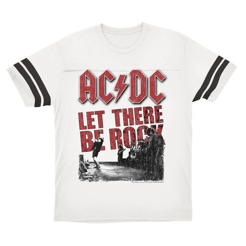 T-Shirt | Let There Be Rock Stage Performance Distressed Football Shirt