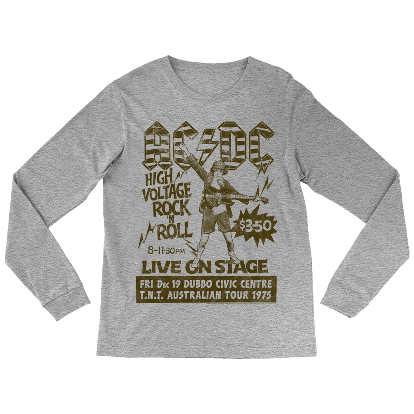 AC/DC Long Sleeve Shirt | Live High Voltage Punk Rock (Merchbar Exclusive) ACDC Shirt