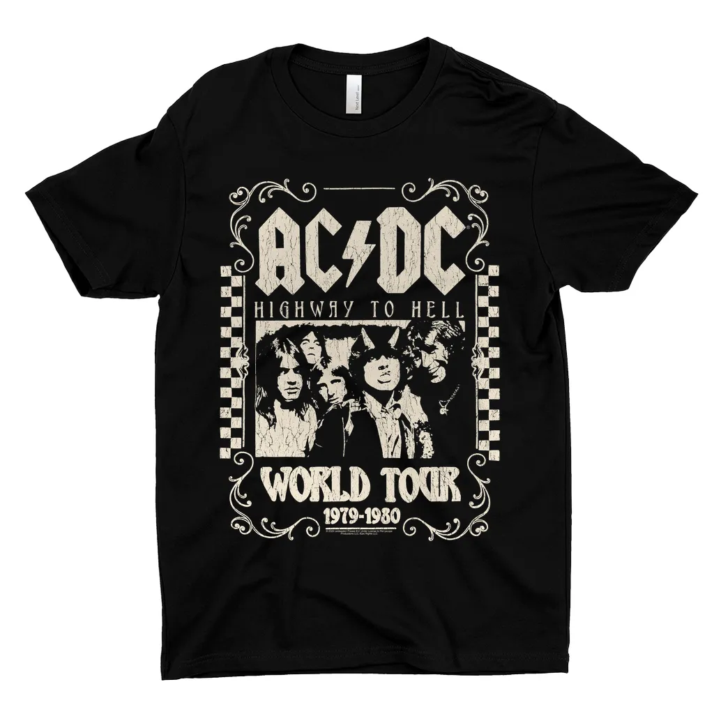 T-Shirt | Checkered Highway To Hell World Tour Distressed Shirt
