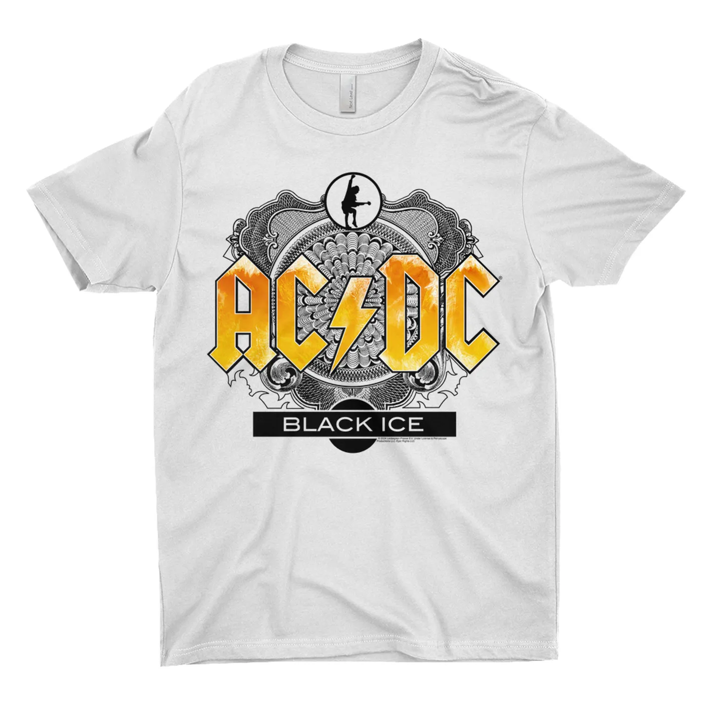 AC/DC T-Shirt | Black Ice Album Art Design Yellow ACDC Shirt