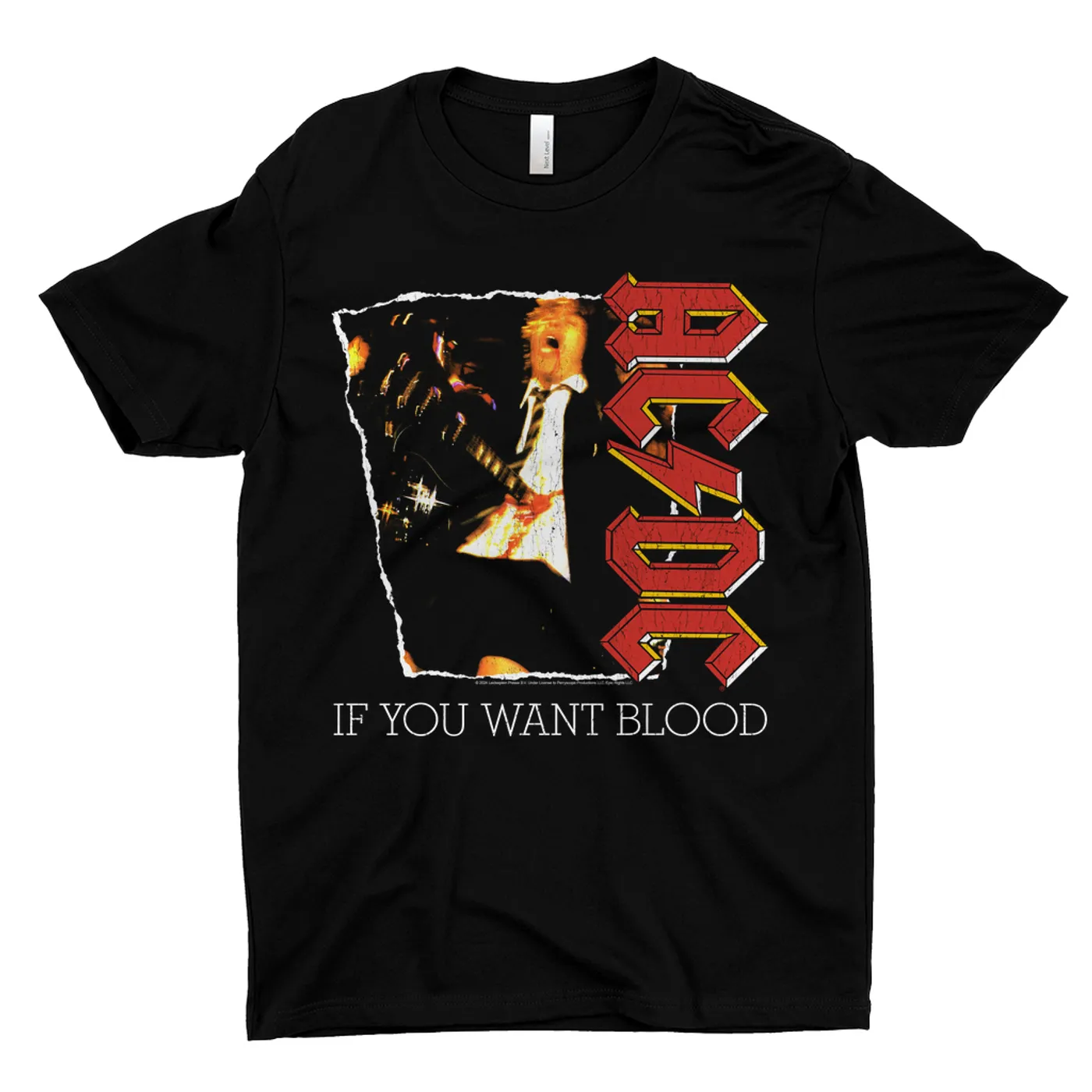 AC/DC T-Shirt | If You Want Blood Album Cover Design Distressed ACDC Shirt