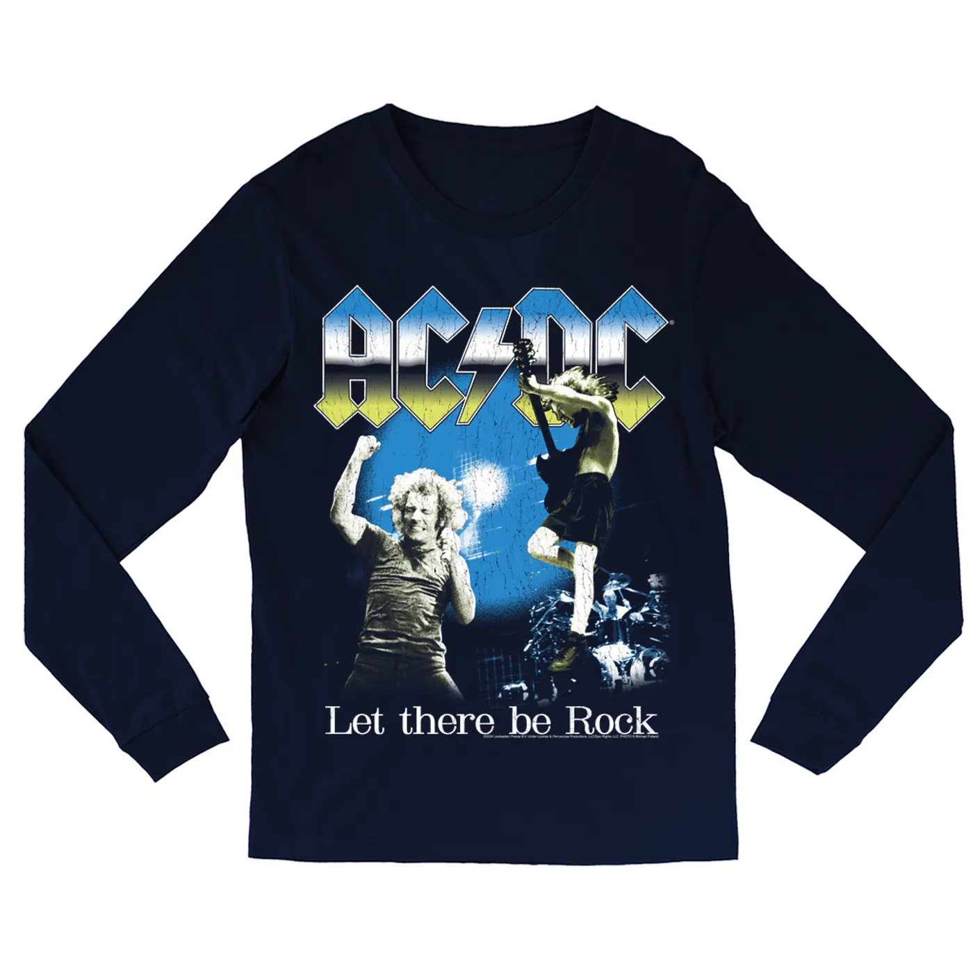 AC/DC Long Sleeve Shirt | Let There Be Rock Live On Stage Distressed (Merchbar Exclusive) ACDC Shirt