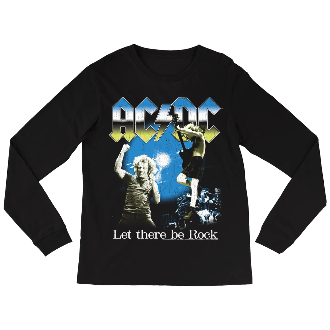 AC/DC Long Sleeve Shirt | Let There Be Rock Live On Stage Distressed (Merchbar Exclusive) ACDC Shirt