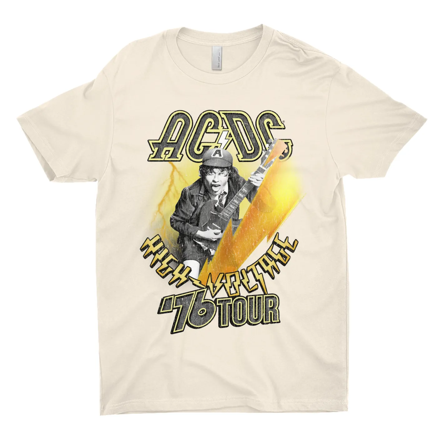 AC/DC T-Shirt | 76 Tour High Voltage Distressed ACDC Shirt
