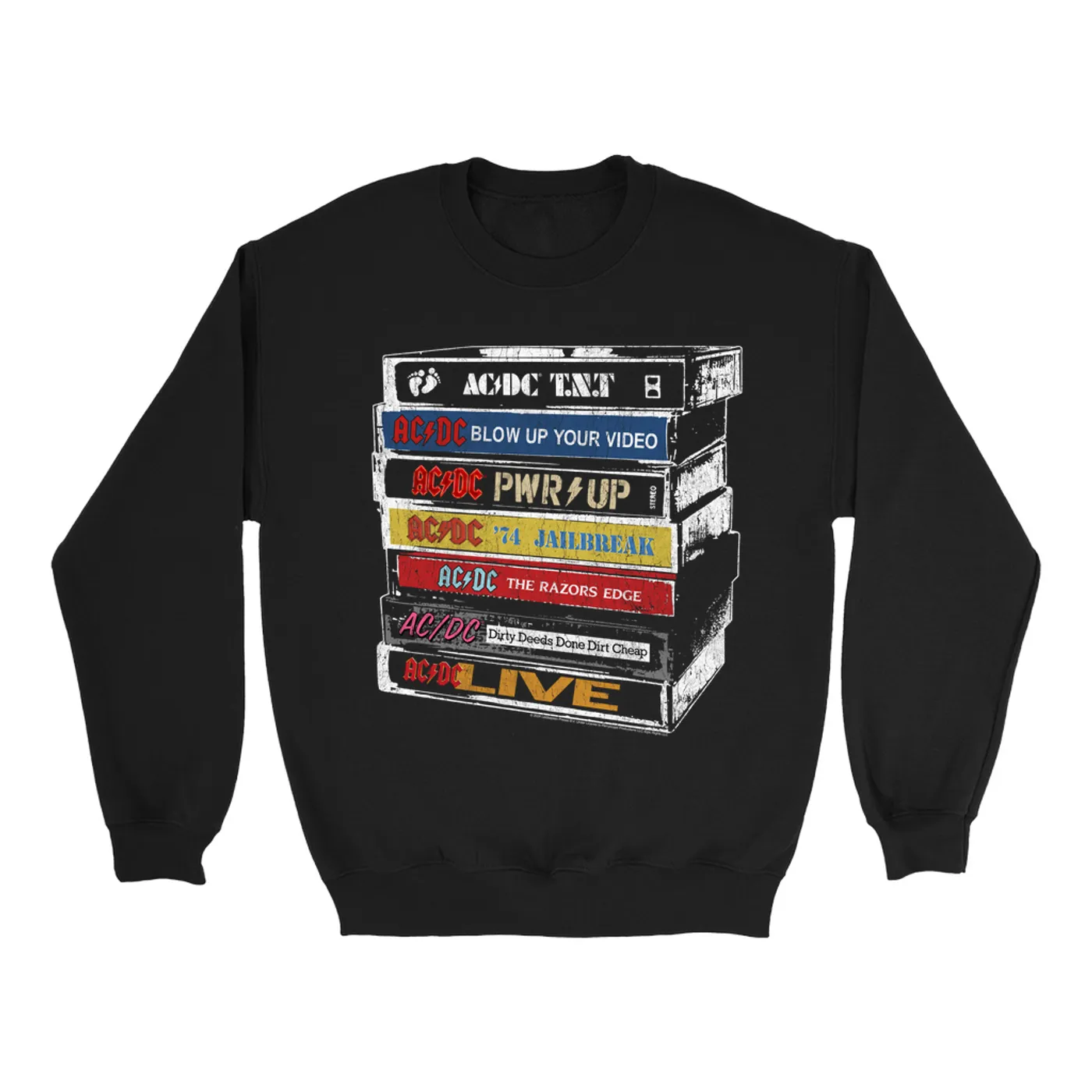 AC/DC Sweatshirt | Stacked Tapes (Merchbar Exclusive) ACDC Sweatshirt