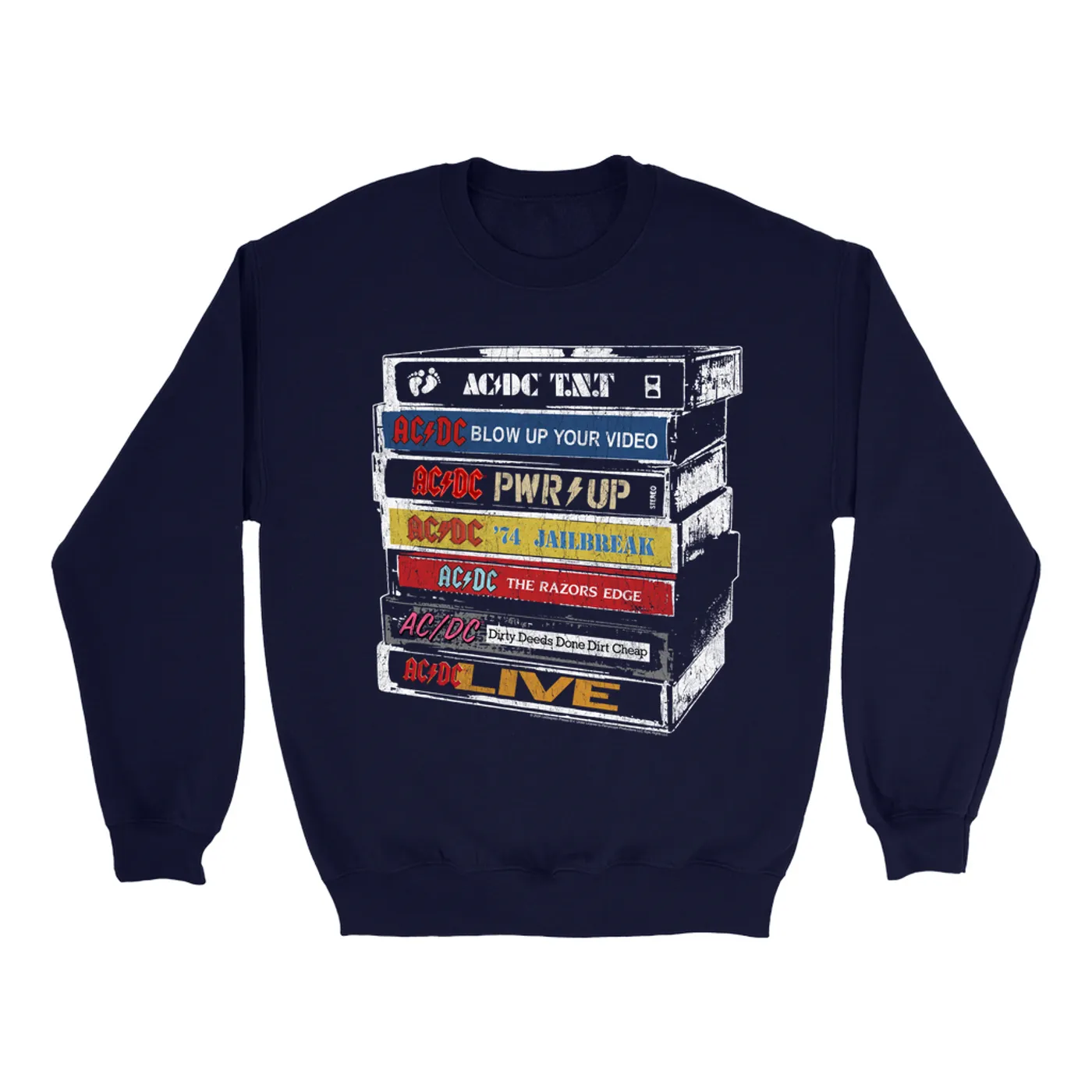 AC/DC Sweatshirt | Stacked Tapes (Merchbar Exclusive) ACDC Sweatshirt
