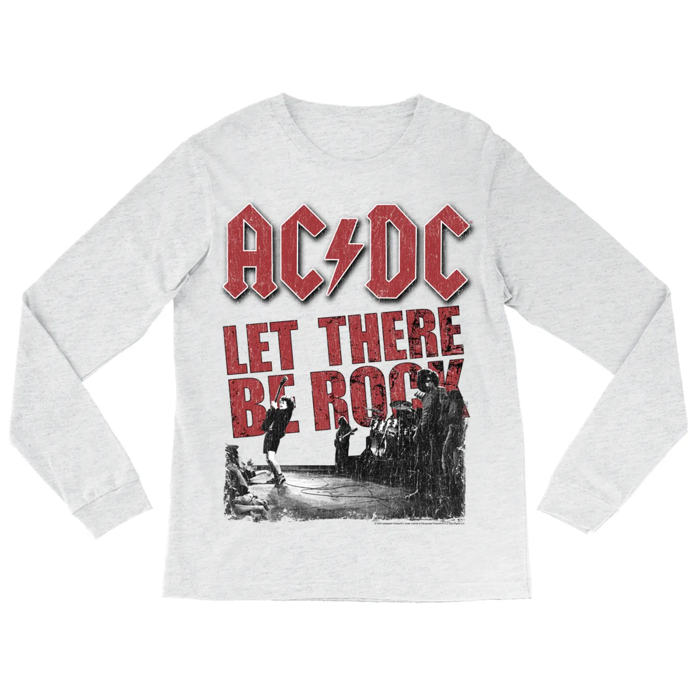 AC/DC Long Sleeve Shirt | Let There Be Rock Stage Performance Distressed ACDC Shirt