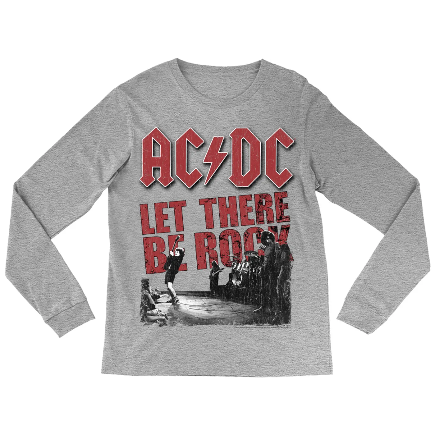AC/DC Long Sleeve Shirt | Let There Be Rock Stage Performance Distressed ACDC Shirt