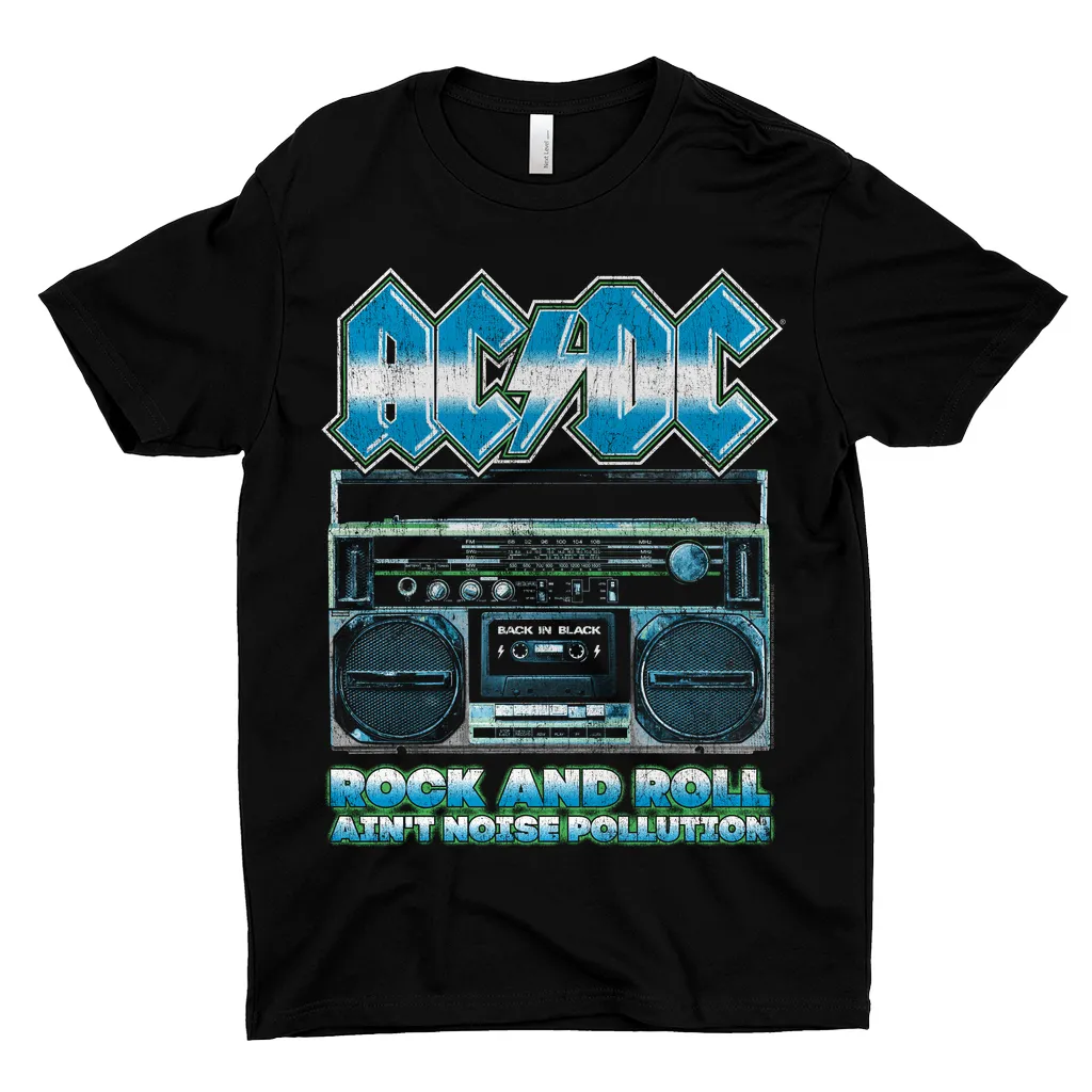 T-Shirt | Rock N' Roll Ain't Noise Pollution Boombox Distressed (Equineop Exclusive) Shirt