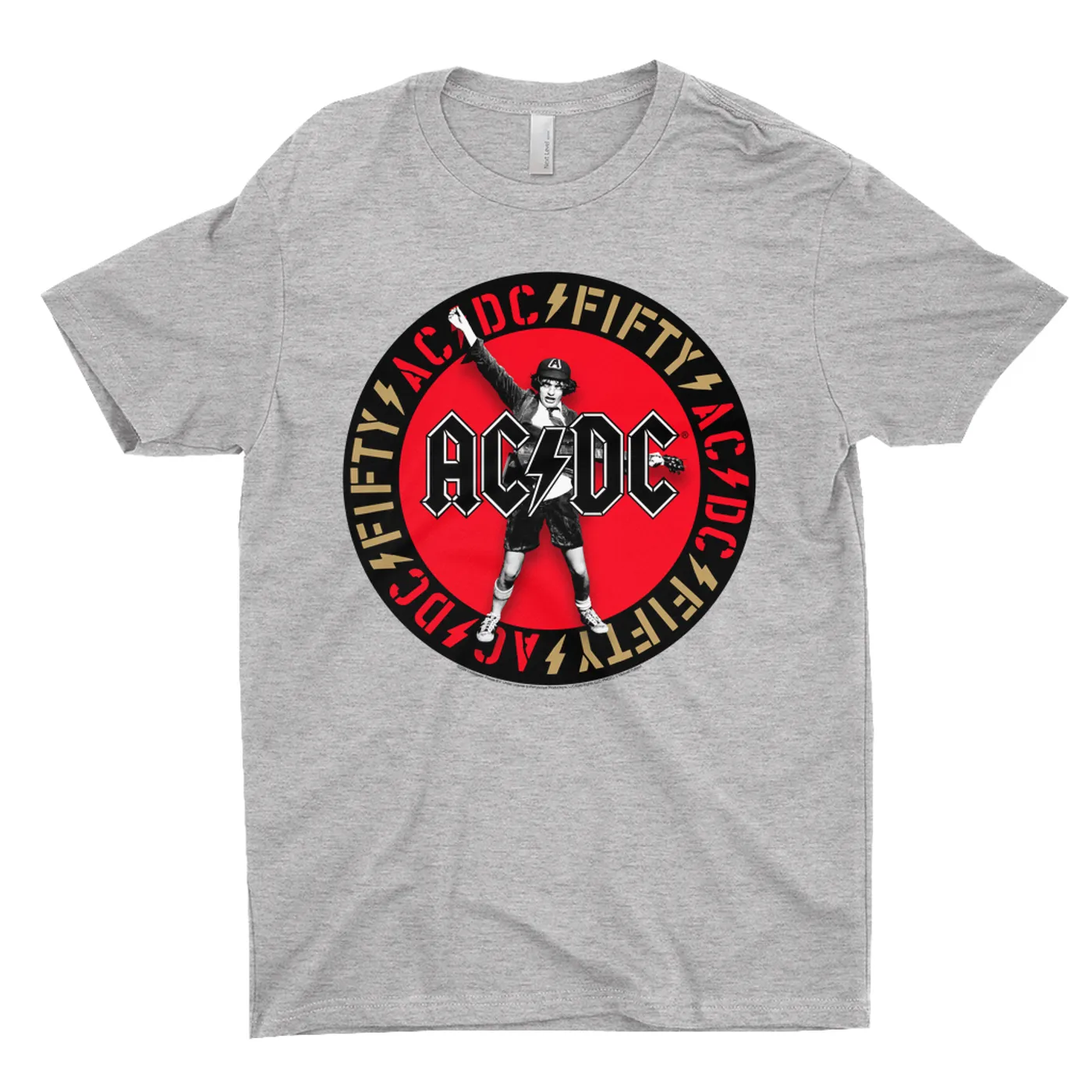 AC/DC T-Shirt | 50th Anniversary Red Black Circle Logo ACDC Shirt