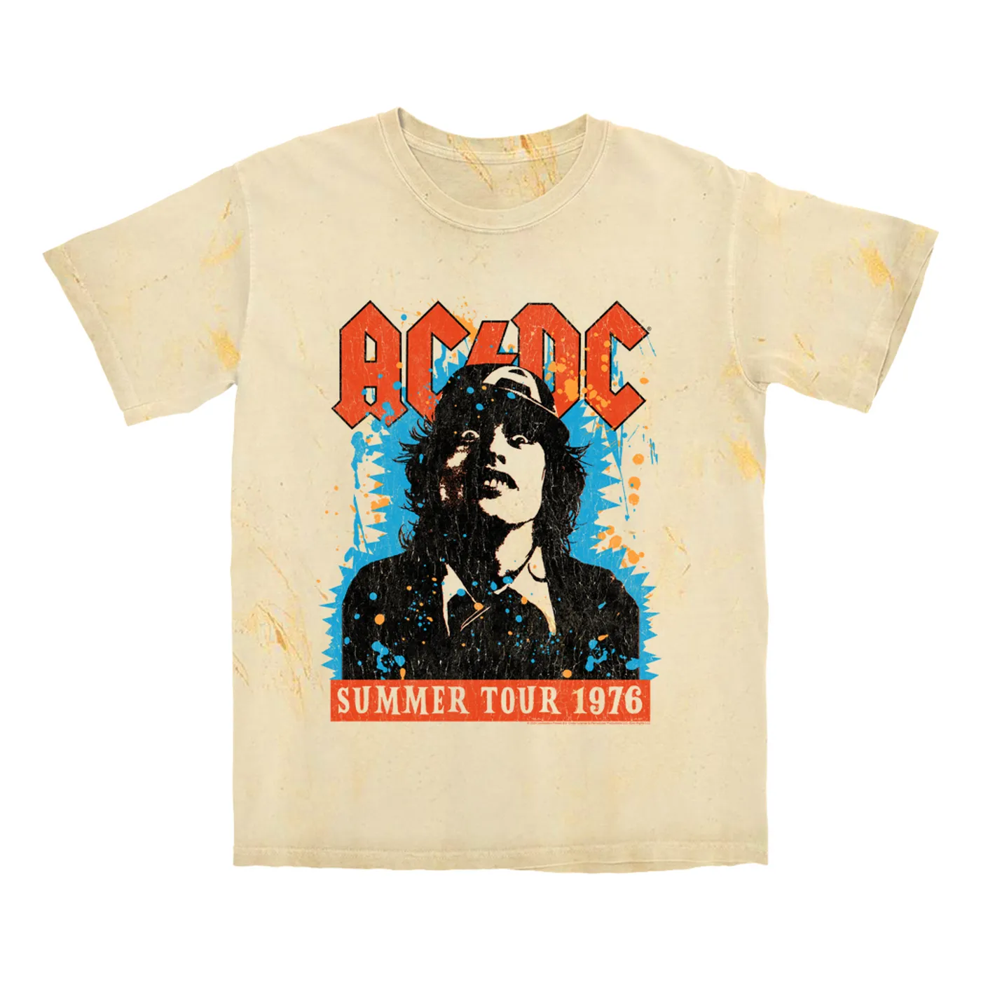AC/DC T-shirt | Lock Up Your Daughters Splatter Design (Merchbar Exclusive) ACDC Color Blast Shirt