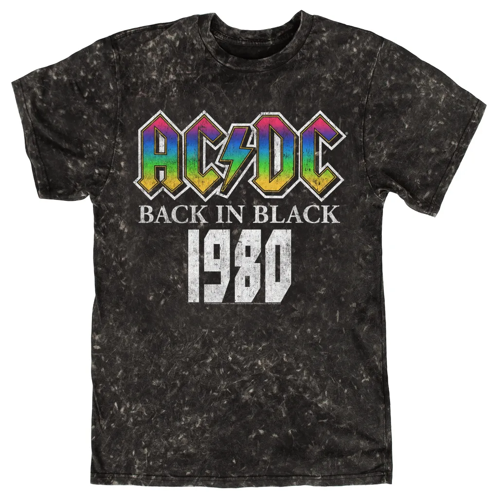 T-shirt | 1980 Neon Ombre Logo Distressed Mineral Wash Shirt