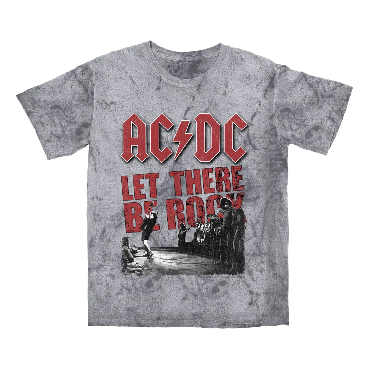 AC/DC T-shirt | Let There Be Rock Stage Performance Distressed ACDC Color Blast Shirt