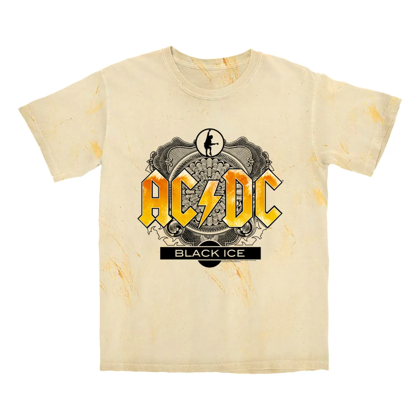 AC/DC T-shirt | Black Ice Album Art Design Yellow ACDC Color Blast Shirt