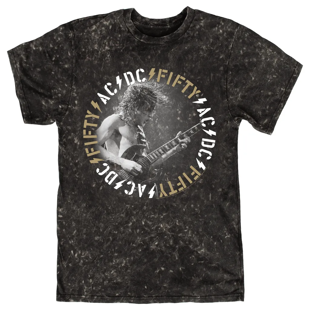 T-shirt | Angus 50th Anniversary Tan Circle Logo Mineral Wash Shirt