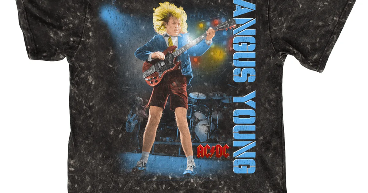 AC/DC T-shirt | Angus Young Guitar Solo Distressed (Merchbar Exclusive ...