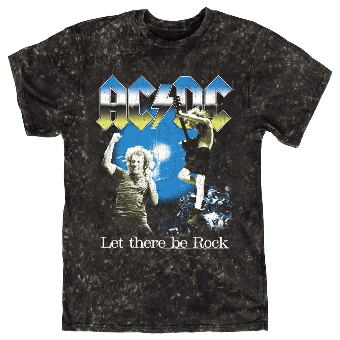 AC/DC T-shirt | Let There Be Rock Live On Stage Distressed (Merchbar Exclusive) ACDC Mineral Wash Shirt