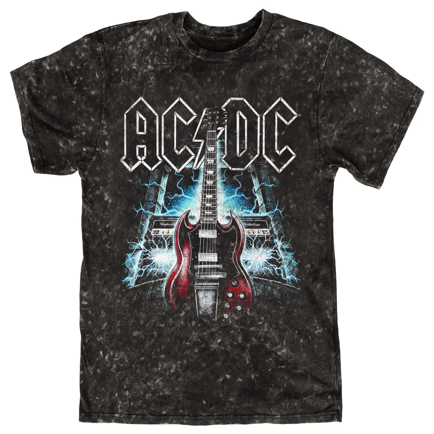 AC/DC T-shirt | Electrified Guitars And Amps ACDC Mineral Wash Shirt