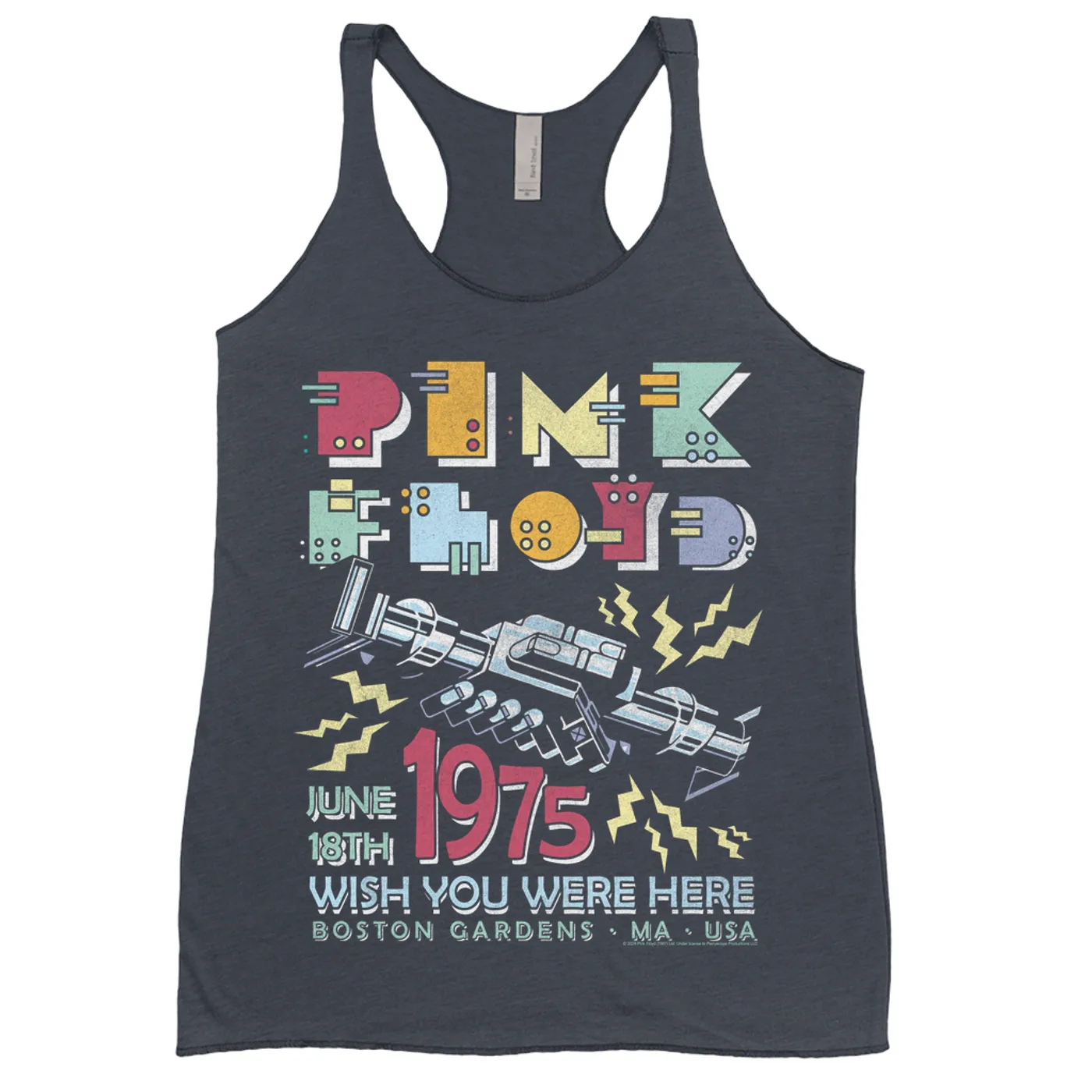 Pink Floyd Ladies' Tank Top | Boston Gardens 1975 Performance Pink Floyd Shirt