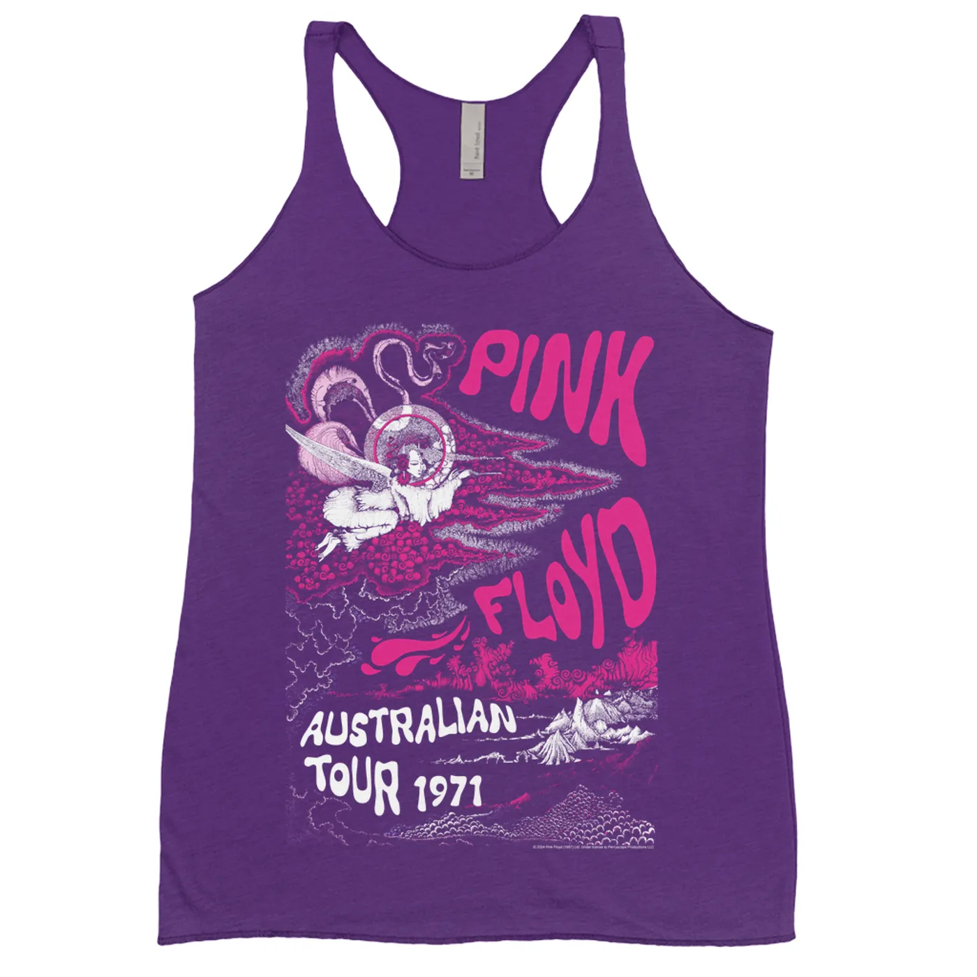 Pink Floyd Ladies' Tank Top | 1971 Australian Tour Poster Design Pink Floyd Shirt