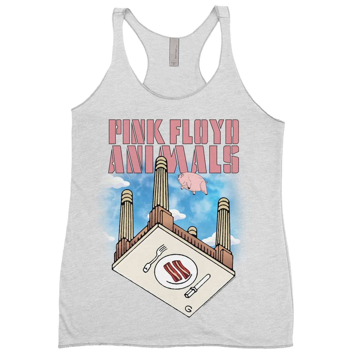 Pink Floyd Ladies' Tank Top | Animals Bacon Table Image Pink Floyd Shirt