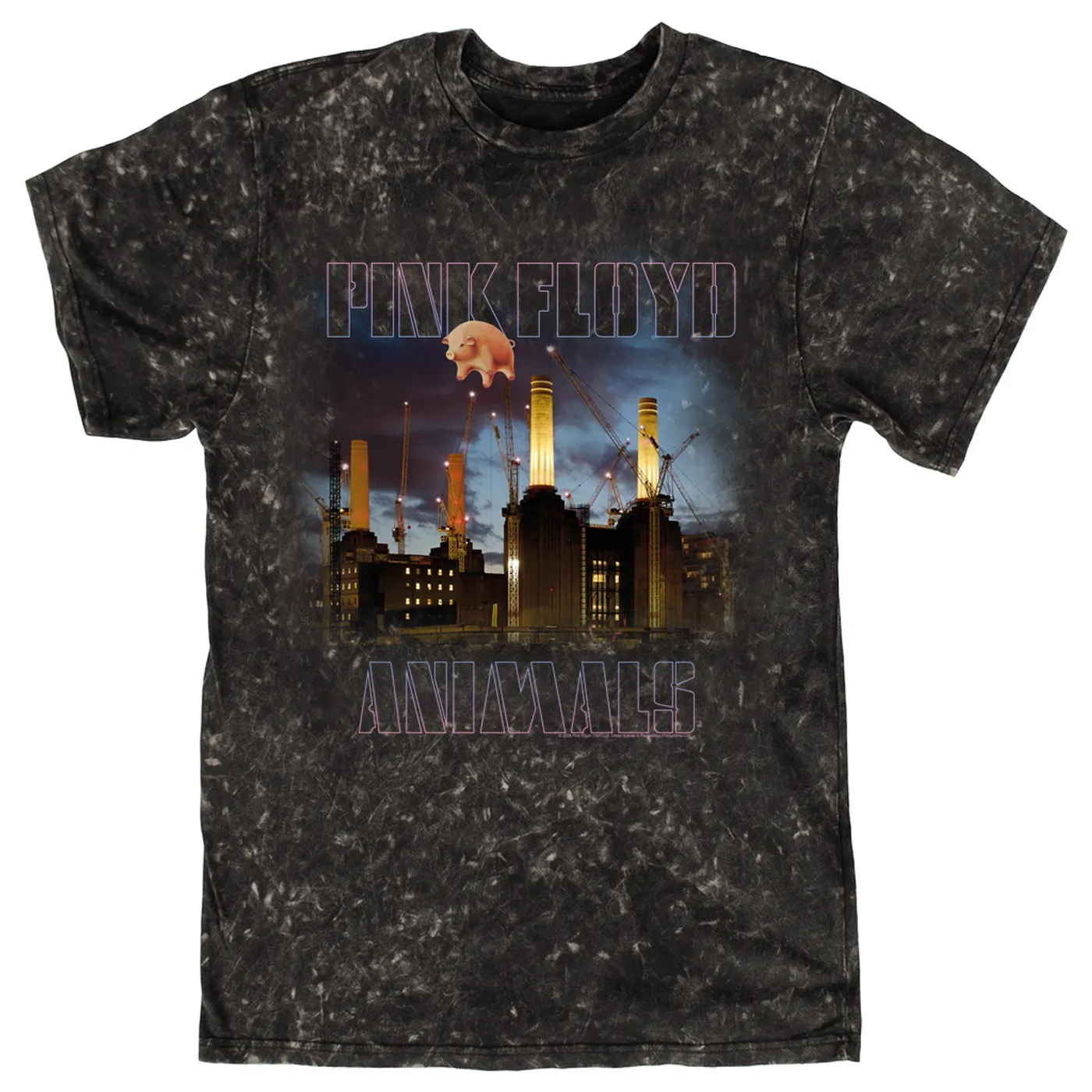 Pink Floyd T-shirt | Animals Night Sky Pink Floyd Mineral Wash Shirt