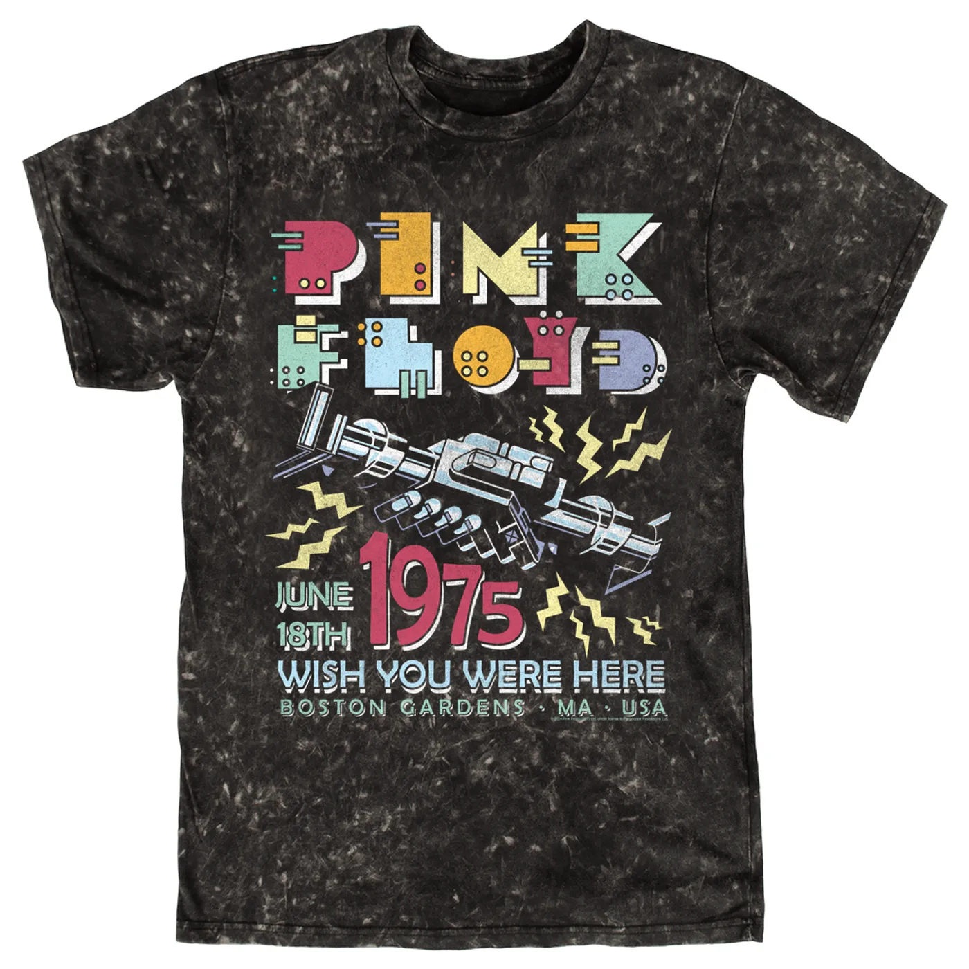 Pink Floyd T-shirt | Boston Gardens 1975 Performance Pink Floyd Mineral Wash Shirt