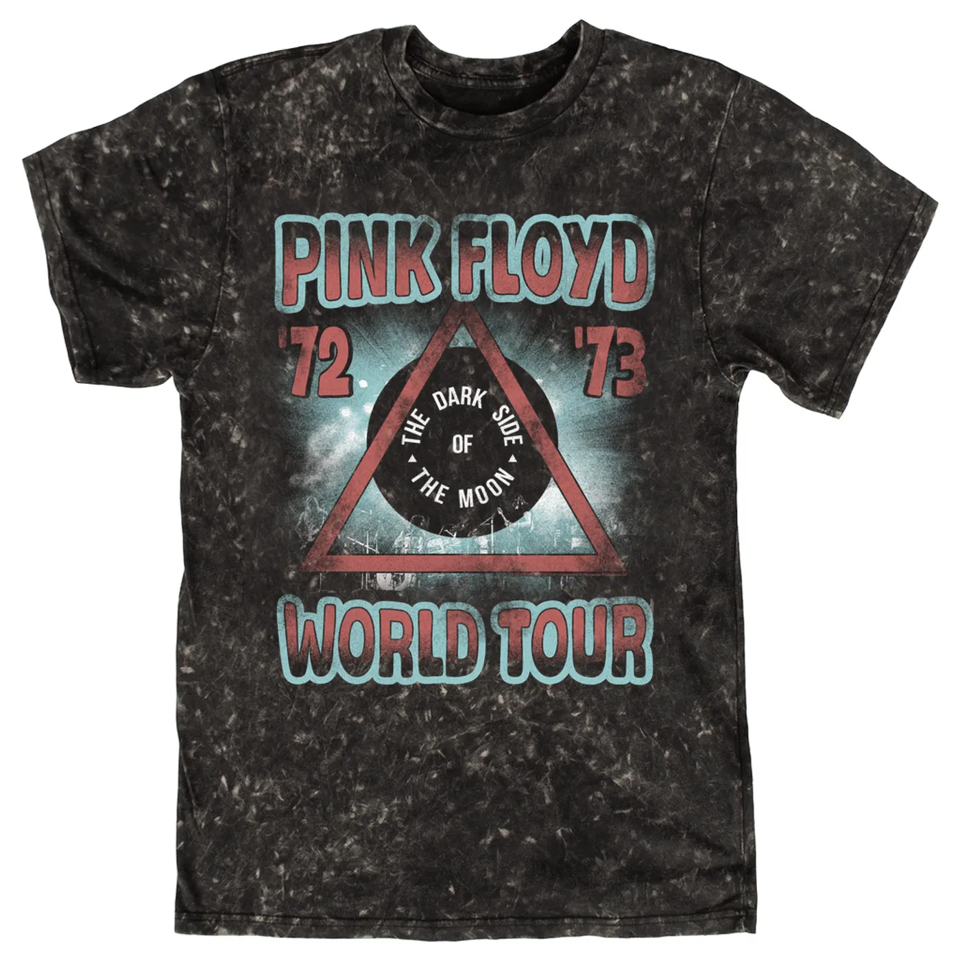 Pink Floyd T-shirt | World Tour '72 - '73 Distressed Pink Floyd Mineral Wash Shirt