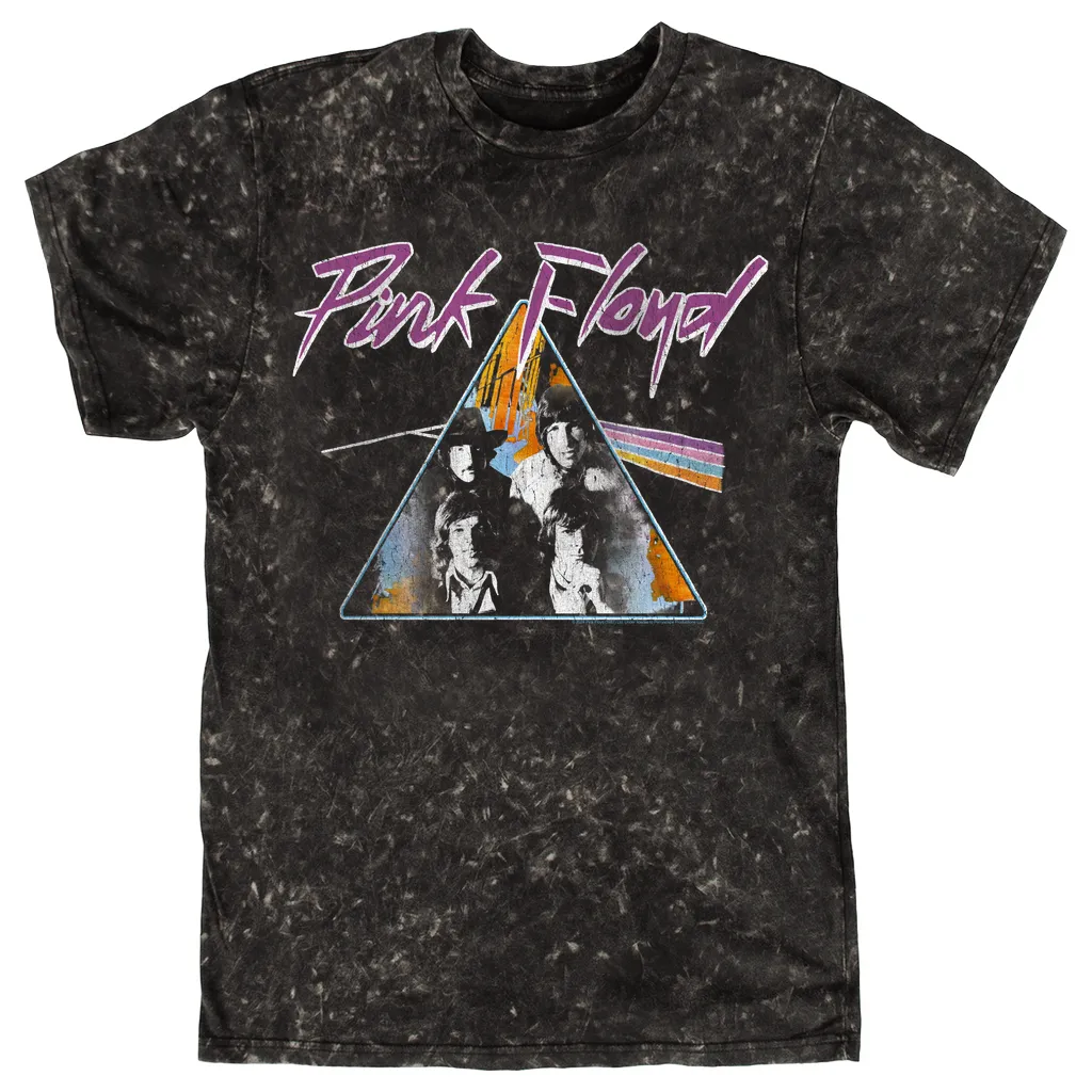 T-shirt | Group Prism Image Purple Distressed Mineral Wash Shirt