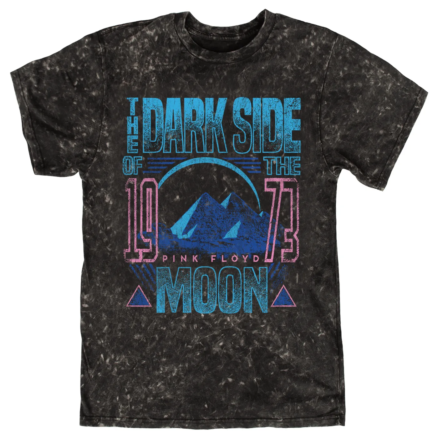 Pink Floyd T-shirt | Pyramid Poster The Dark Side Of The Moon 1973 Pink Floyd Mineral Wash Shirt