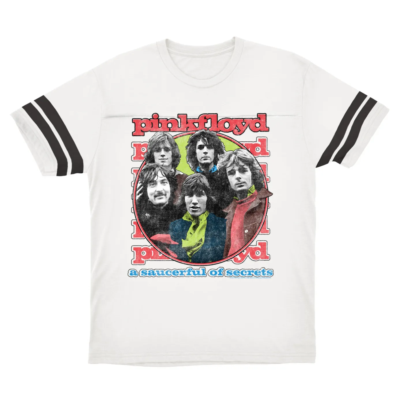 Pink Floyd T-Shirt | A Saucerful Of Secrets Group Design (Merchbar Exclusive) Pink Floyd Football Shirt