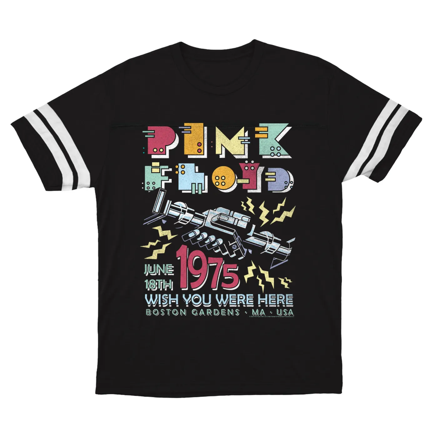 Pink Floyd T-Shirt | Boston Gardens 1975 Performance Pink Floyd Football Shirt