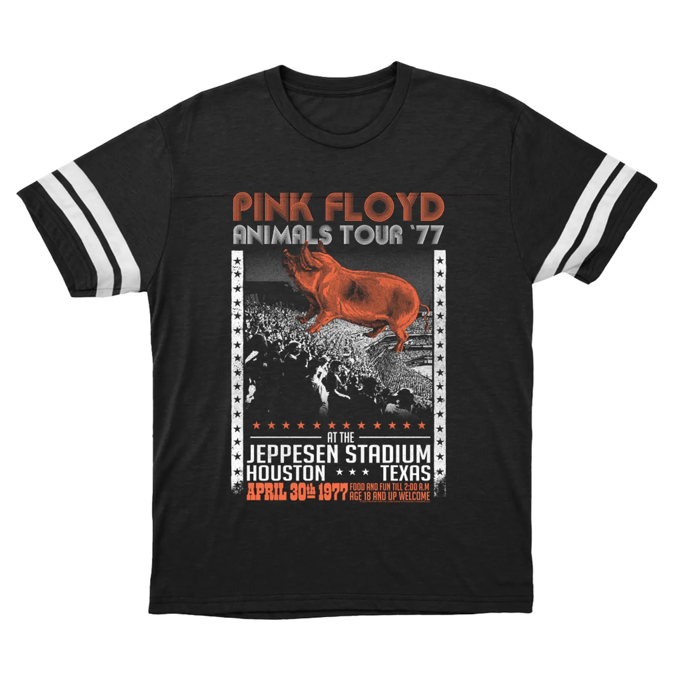 Pink Floyd T-Shirt | Jeppesen Stadium 1977 Performance Pink Floyd Football Shirt