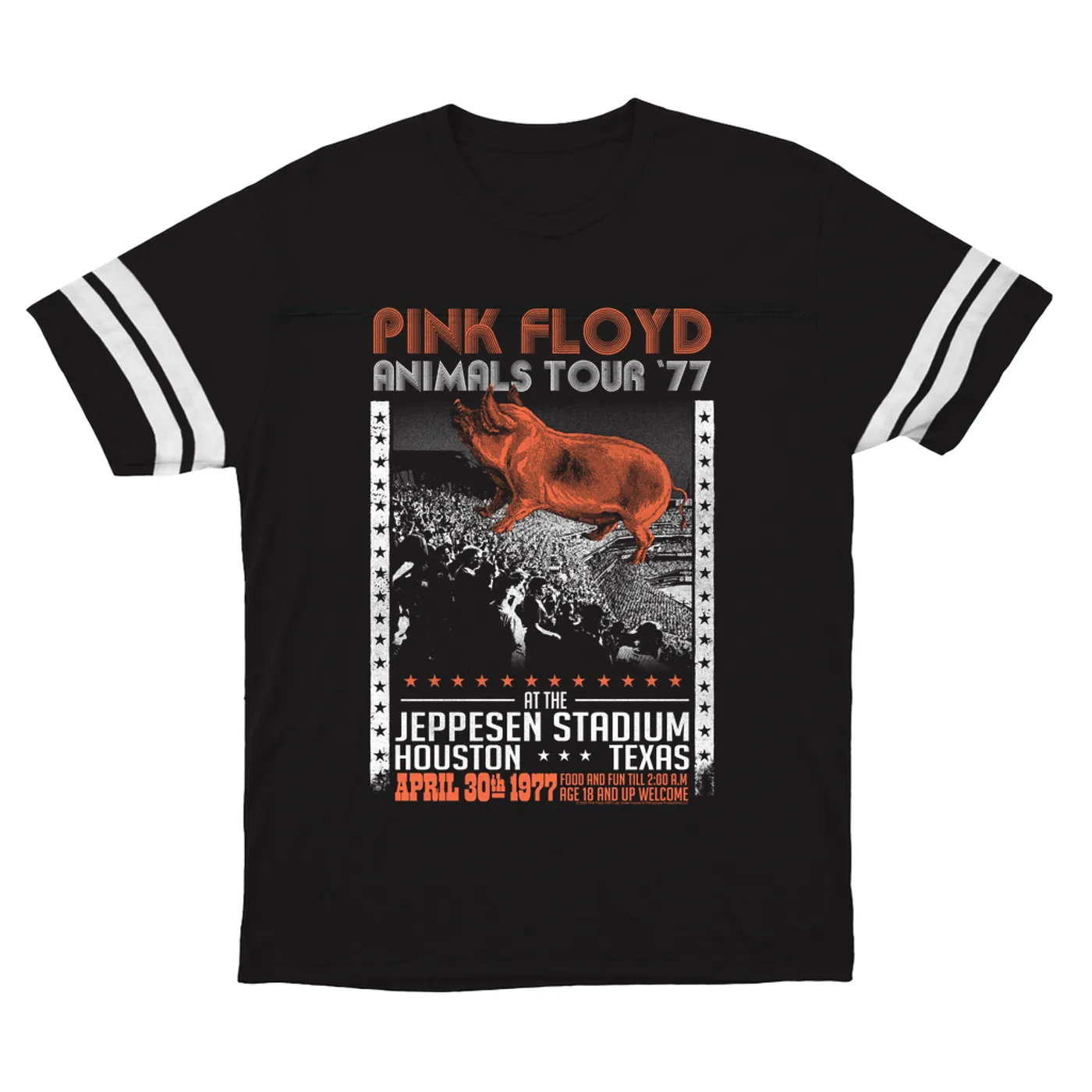 Pink Floyd T-Shirt | Jeppesen Stadium 1977 Performance Pink Floyd Football Shirt