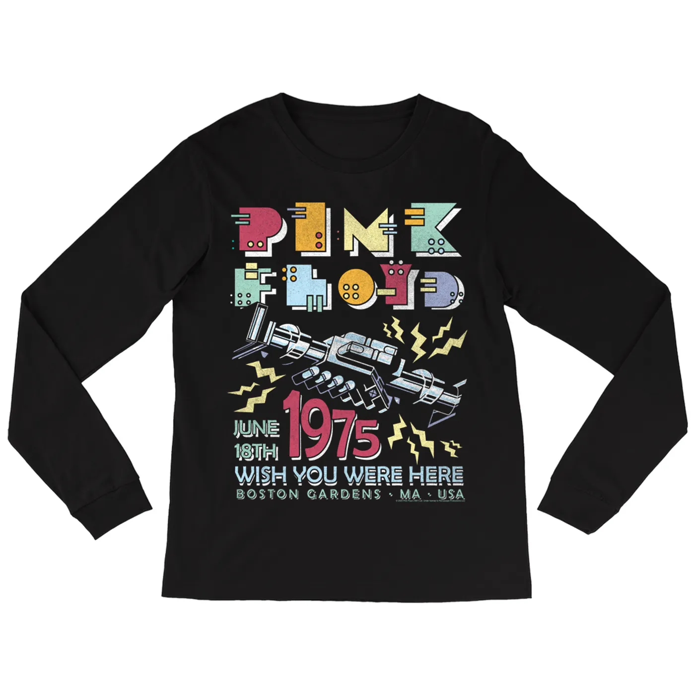 Pink Floyd Long Sleeve Shirt | Boston Gardens 1975 Performance Pink Floyd Shirt