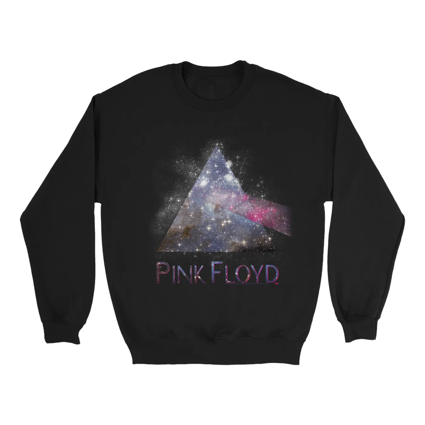 Pink Floyd Sweatshirt | Galaxy Of Stars Prism Image Pink Floyd Sweatshirt